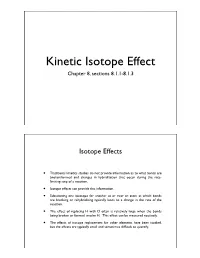 Kinetic Isotope Effect Lecture.Key