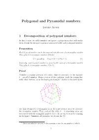 Polygonal and Pyramidal Numbers
