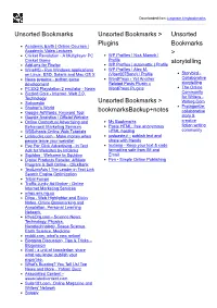 Unsorted Bookmarks Unsorted Bookmarks &gt; Plugins