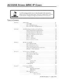 ACCESS Stereo BRIC IP Codec