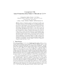 Concurrent Cilk: Lazy Promotion from Tasks to Threads in C/C++