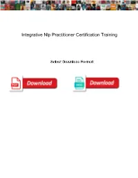 Integrative Nlp Practitioner Certification Training