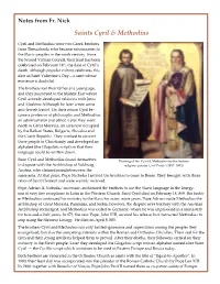 Saints Cyril & Methodius