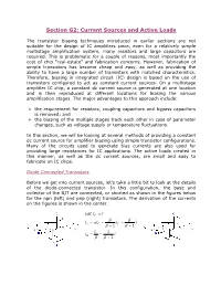Section G2: Current Sources and Active Loads