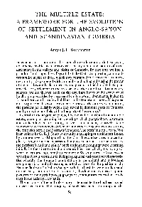 The Multiple Estate: a Framework for the Evolution of Settlement in Anglo-Saxon and Scandinavian Cumbria