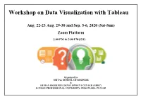 Workshop on Data Visualization with Tableau