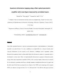 Quantum Information Tapping Using a Fiber Optical Parametric Amplifier