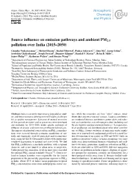 Source Influence on Emission Pathways and Ambient PM2.5