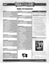 Table of Contents