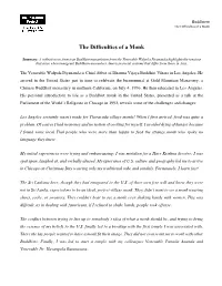 The Difficulties of a Monk