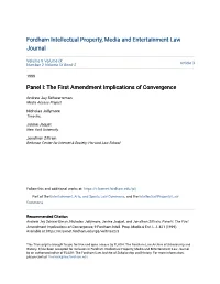 The First Amendment Implications of Convergence