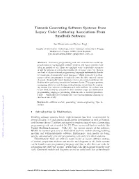 Towards Generating Software Systems from Legacy Code: Gathering Associations from Smalltalk Software