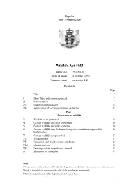 Wildlife Act 1953