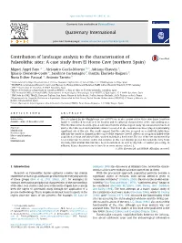 Contribution of Landscape Analysis to the Characterisation of Palaeolithic