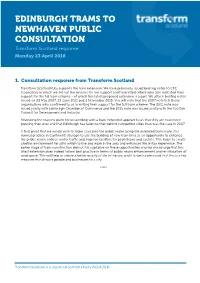 Edinburgh Trams to Newhaven -- Transform Scotland Response -- 2018-04-23.Pages