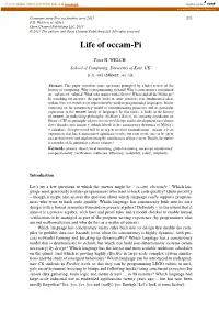 Life of Occam-Pi