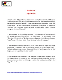 Native Son (Questions)