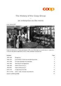 The History of the Coop Group – an Enterprise on the Move