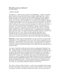 Why Build an Ashram in Badrinath? by Durga Ahlund
