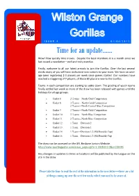 Wilston Grange Gorillas I S S U E 4 0 1 / 0 6 / 2 0 1 3 Time for an Update…