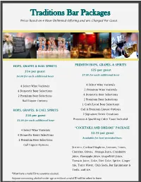 Bar-Package-Pricing