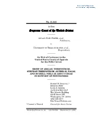 Brief of Petitioner for Fisher V. University of Texas at Austin, 11-345