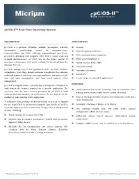 Μc/OS-II™ Real-Time Operating System