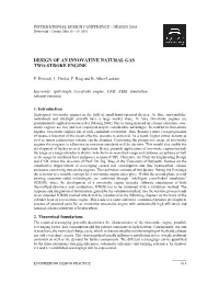 Design of an Innovative Natural Gas Two-Stroke Engine