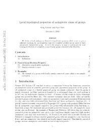 Local Topological Properties of Asymptotic Cones of Groups