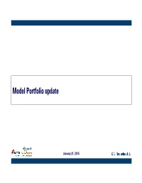 Model Portfolio Update