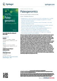 Paleogenomics Genome-Scale Analysis of Ancient DNA Series: Population Genomics
