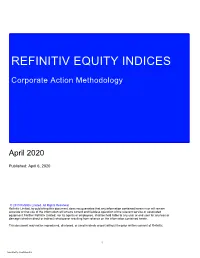 Refinitiv Corporate Actions Methodology