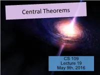 CS 109 Lecture 19 May 9Th, 2016 30 Midterm Distribution