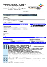 Demande D'installation D'un Système D'assainissement Non Collectif