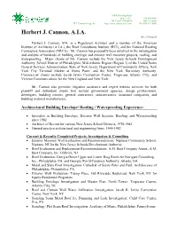 Herbert J. Cannon, A.I.A