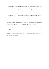 New Insights on the Effects of Formulation Type and Compositional Mixtures Over