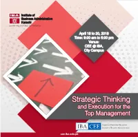 Strategic Thinking and Execution for the Top Management