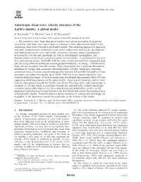 Anisotropic Shear-Wave Velocity Structure of the Earth's Mantle