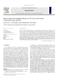 How to Achieve the Huggable Behavior of the Social Robot Probo?