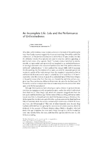 Lulu and the Performance of Unfinishedness Downloaded from by Guest on 04 January 2020