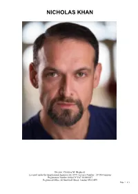 Nicholas Khan