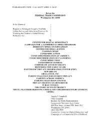 Request to Investigate Google's Youtube Online Service And