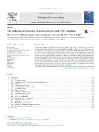 The Ecological Significance of Giant Clams in Coral Reef Ecosystems