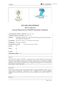 I.ICT-2011-285135 FINSENY D1.11 Version 1.0 Security Elements for the FINSENY Functional Architecture