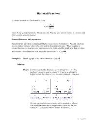 Rational Functions