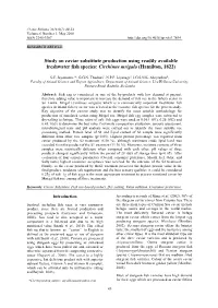 Study on Caviar Substitute Production Using Readily Available Freshwater Fish Species: Cirrhinus Mrigala (Hamilton, 1822)