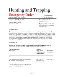 Partial Closure to Mt. Goat Hunting