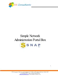 Simple Network Administration Portal Box