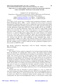Derivation of Orthometric Heights from Gps Measured Heights Using Geometric Technique and Egm96 Model