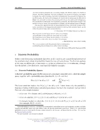 Discrete Probability [Sp’17]